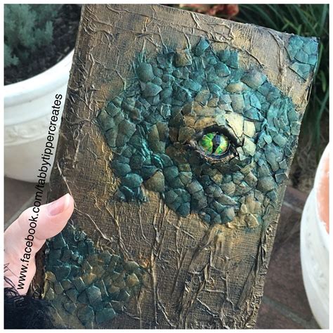 Altered Art Journal Egg Shell Mosaics Dragons Mica Powder And Lots Of Gesso Tabatha From