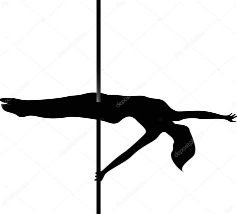Black Silhouette Of A Girl Dancing Striptease — Stock Vector © Blondinka89 20615287