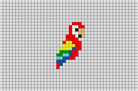 Parrot Pixel Art Pixel Art Pixel Art Pattern Cross Stitch Patterns