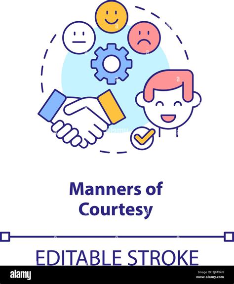 Manners Of Courtesy Concept Icon Stock Vector Image And Art Alamy