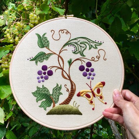 Crewel Embroidery Kit Butterfly Harvest Melbury Hill