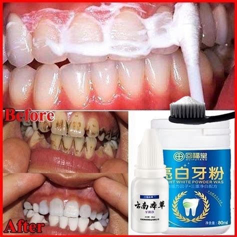 80ml10ml2ml Magic Natural Teeth Whitening Powder Pearl Tooth Brushing