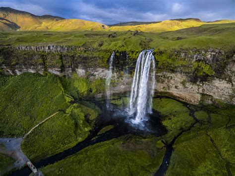 Take A Stunning Aerial Tour Of Iceland—by Drone Seljalandsfoss