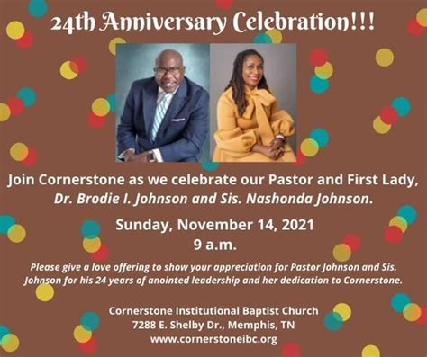 Pastor And First Lady Celebration Cornerstone Institutional Baptist