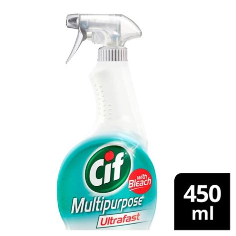 Cif Ultrafast Multi Purpose Bleach Spray 450ml Tesco Groceries