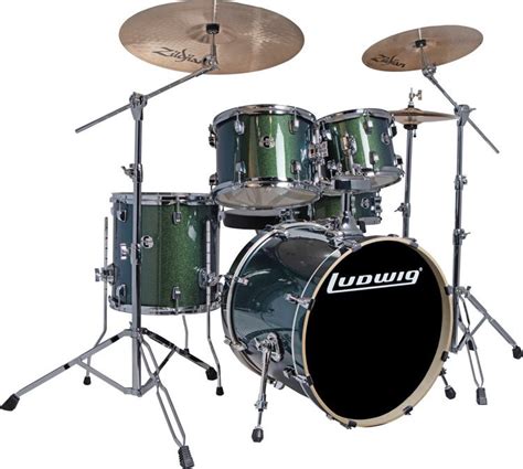 Ludwig Element Evolution Lcee200 5 Piece Complete Drum Set With