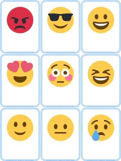 Emoji Flashcards Teaching Resources Printable Emoji