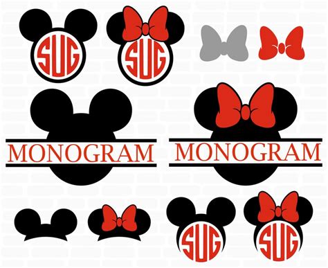 Kids Monogram Svg Split Monogram Svg Monogram Svg Disney Etsy