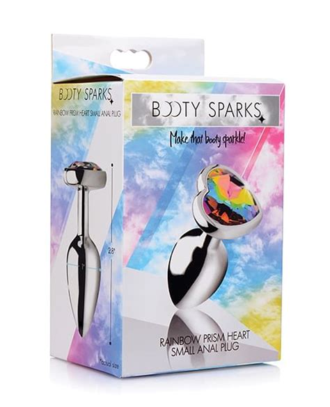 Booty Sparks Rainbow Prism Heart Anal Plug Small