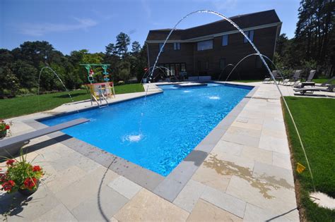 Gunite Swimming Pool And Complete Backyard Design In Southampton Ny