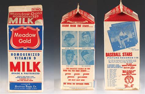 1964 Meadow Gold Milk Carton W Mickey Mantle And Willie May Flickr