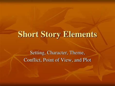 Ppt Short Story Elements Powerpoint Presentation Free Download Id