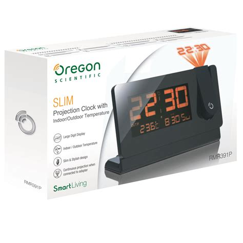 Oregon Scientific Slim Projection Clock Black