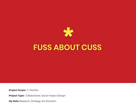 Fuss About Cuss Art Movement On Behance
