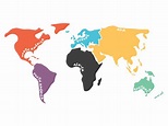 Map of continents | Education Illustrations ~ Creative Market
