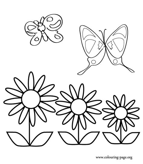 Who is not amazed by the with many designs to choose from, your children's imagination and thoughts will expand, as they seek the best colors for their butterflies' wings. Coloring Pages Flowers Butterflies - Coloring Home