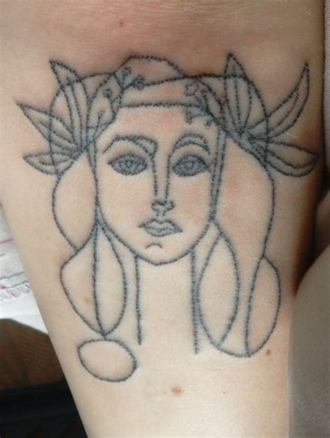 Finished Hand Poked Francoise By Picasso On Myself My Favourite Tattoo