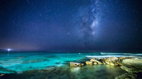 Starry Sky Over The Ocean Phone Wallpapers