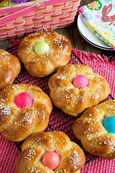 This italian easter bread is a fun and festive recipe similar to a challah egg bread. Italian Easter Bread (Pane di Pasqua) - A Family Feast®