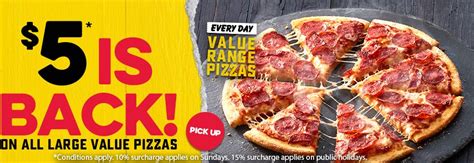 Deal Dominos 5 Cheaper Everyday Menu 5 Back On All Value Range