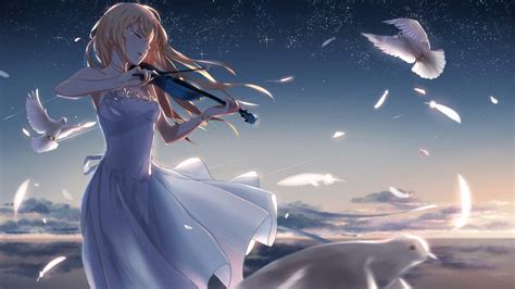 Anime Girl Playing Violin