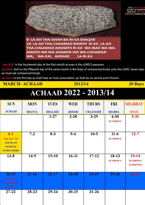 Coitimes Enoch Hebrew Calendar 2022 2023
