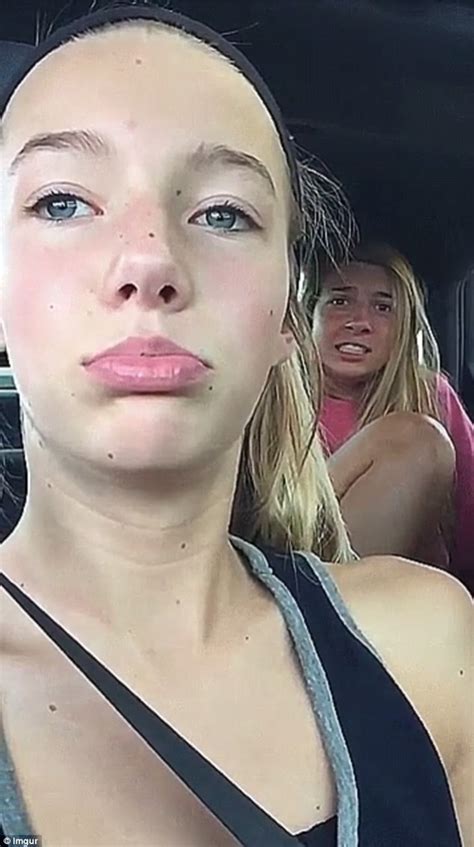 Slow Motion Video Shows 2 Selfie Taking Girls Freak Out After Spotting