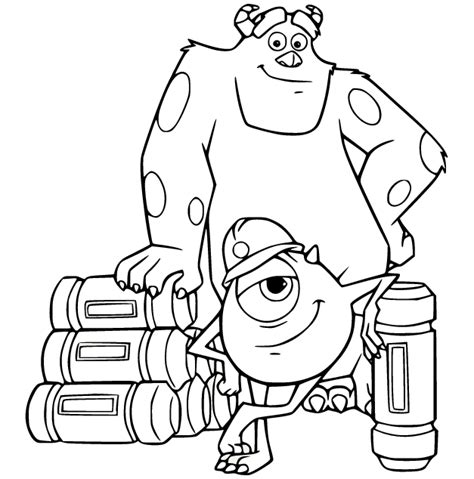 Disney Coloring Pages Monsters Inc Best Free Coloring Pages Printable