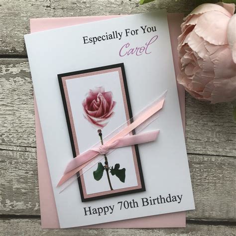Are currently available with your filters selected; Handmade Birthday Card 'Pink Rose' - Handmade Cards -Pink & Posh