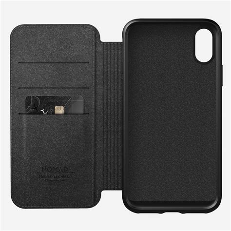 Rugged Leather Folio Case For Iphone Xs Max Black Nomad®