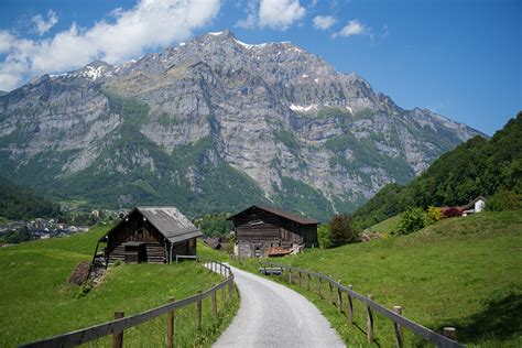Tapeta Na Pulpit Alpy Szwajcaria Glarus Góry Natura Drogi
