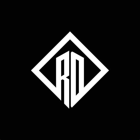 Monograma De Logotipo Rd Con Plantilla De Diseño De Estilo De Rotación