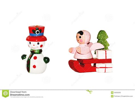 Snowman And Angel Stock Image Image Of Snowman Doll 36202255