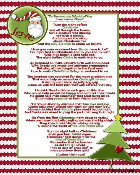 Santa And Christ Poem And A Christmas Tradition Inkhappi