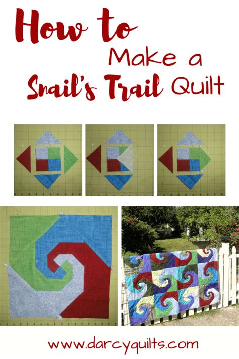 How To Make A Snail Trail Quilt Block Darcy Quilts Quilt Block