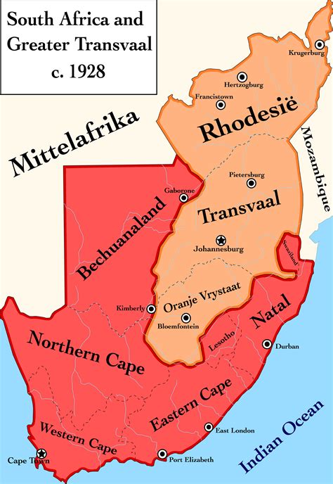 British South Africa and Greater Transvaal : imaginarymaps