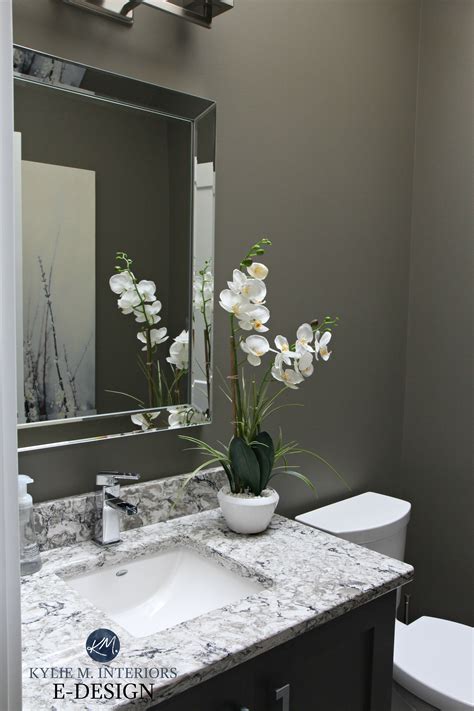 If you opt out to just lay some you will need to know how much paint you will need to get the job done and the tools to complete the job. Small powder room, bathroom with Bellingham CAmbria quartz ...