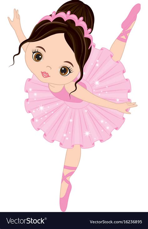 Cute Little Ballerina Dancing Royalty Free Vector Image