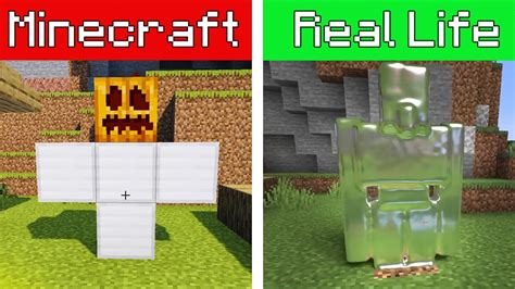 Minecraft Vs Real Life Realistic Minecraft Realistic Golem