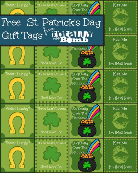 While flowers may not be the first st. Free Printable St. Patrick's Day Gift Tags