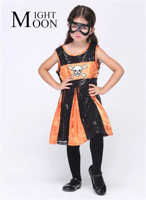 Moonight Girl Bat Costumes Cosplay Halloween Stage Performance Child