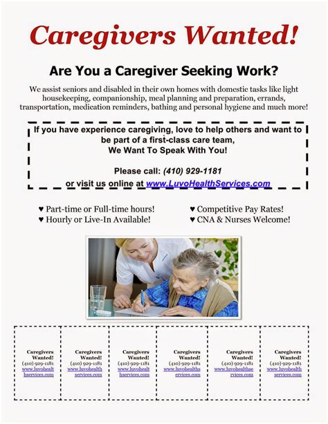 Caregiver Job Posting Template