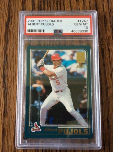 2001 Topps Chrome Traded T247 Albert Pujols Psa 10 Gem Mint Rookie