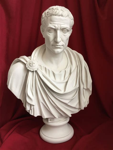 Julius Caesar In Toga Marble Bust Sculpture Large 80 Cm Etsy