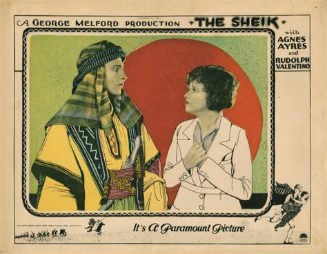 The Sheik From Left Rudolph Valentino Agnes Ayres 1921 Movie Poster