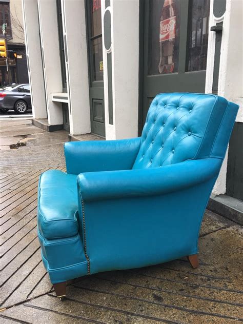 We have an outstanding selection of chairs and recliners to suit your home. Pair of Aqua Blue Leather Chesterfield Club Chairs with ...