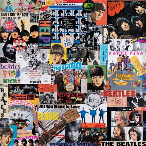 Beatles Collage On Canvas Etsy