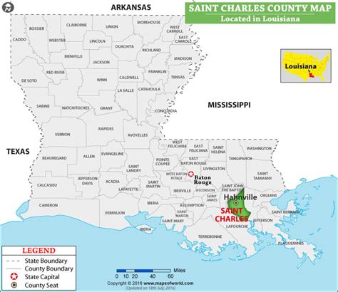 St Charles Parish Map Louisiana