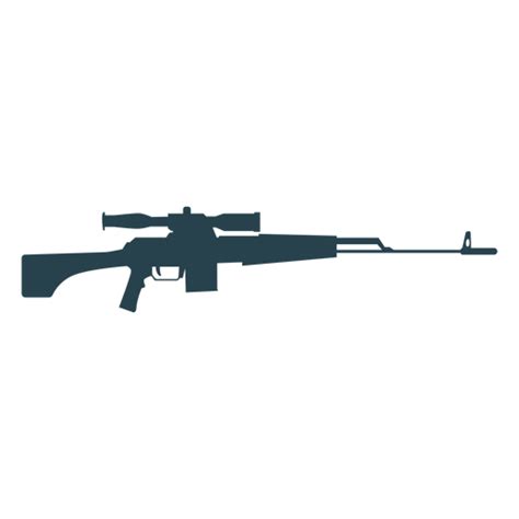 Rifle Charger Barrel Weapon Butt Silhouette Gun Transparent Png And Svg