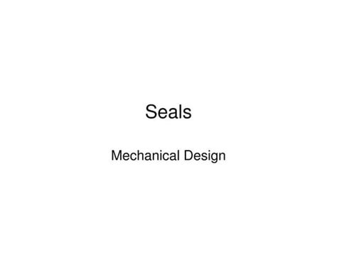 Types Of Mechanical Seals